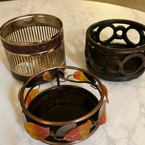 Lot of candle jar holders